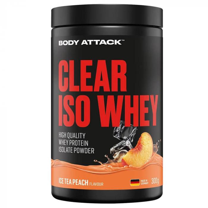 Body Attack CLEAR ISO WHEY 300g Ice Tea Peach