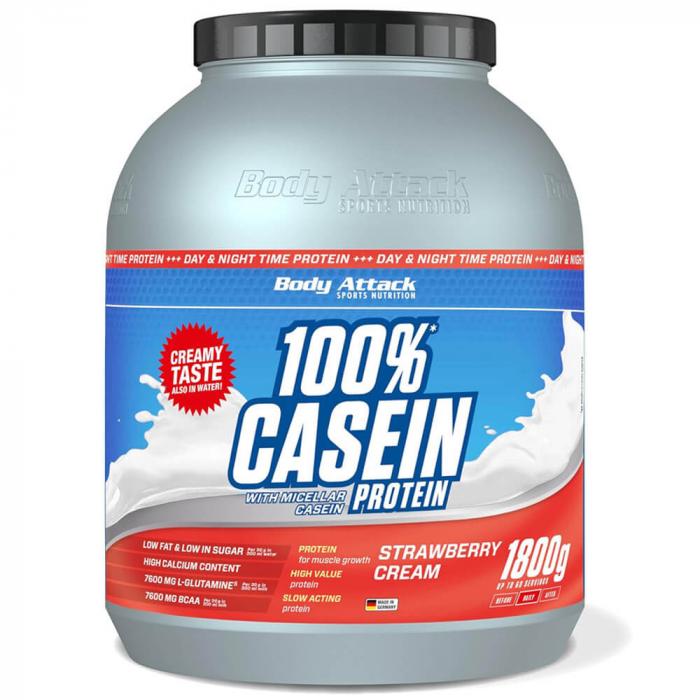 Body Attack Casein Protein 1800g Strawberry