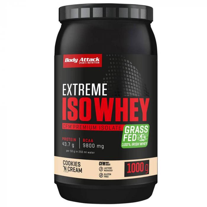 Body Attack Extreme ISO Whey 1kg Cookies Cream
