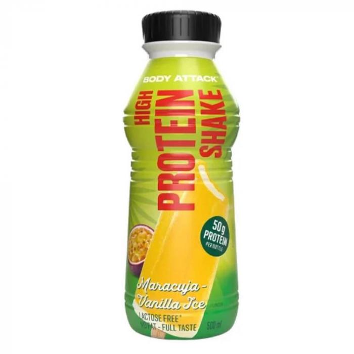 Body Attack High Protein Shake 500ml Maracuja Vanilla Ice