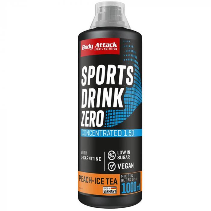 Body Attack Sports Drink Zero Pfirsich-Eistee