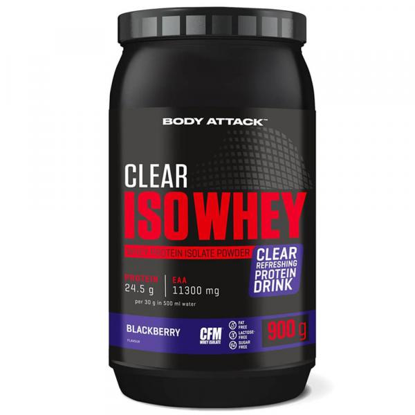 Body Attack CLEAR ISO WHEY 900g Blackberry
