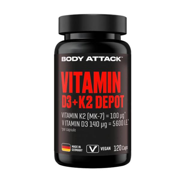 Body Attack Vitamin D3 + K2 Depot