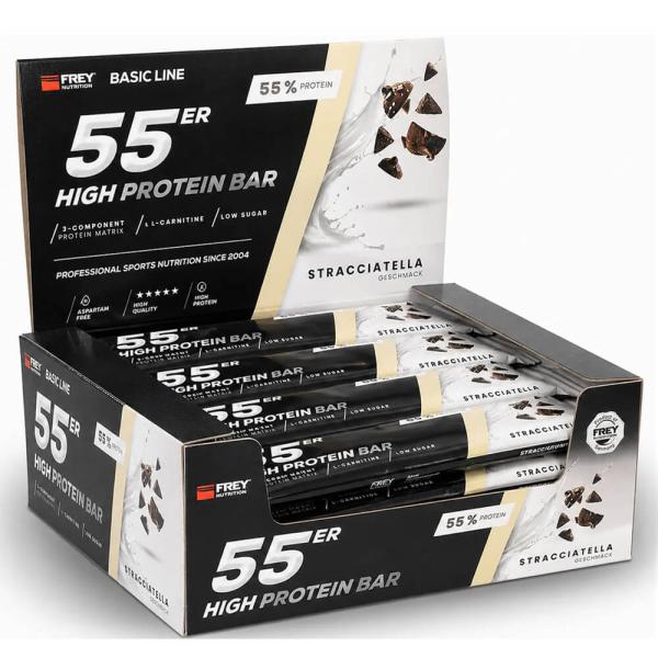 Frey Nutrition 55er Protein Riegel Stracciatella 20er Box